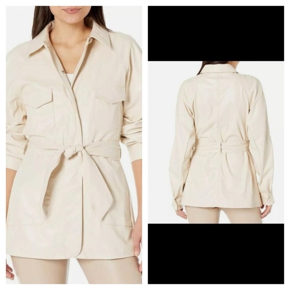 7 For All Mankind Jackets & Blazers - 7 For All Mankind
Faux Leather Belted Jacket size XS